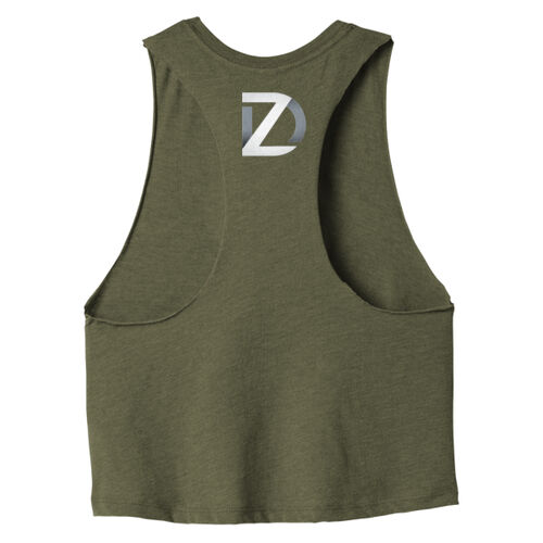 Women's Racer Back Cropped Tank Thumbnail
